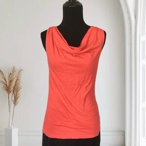 Red Drape Neck Tank